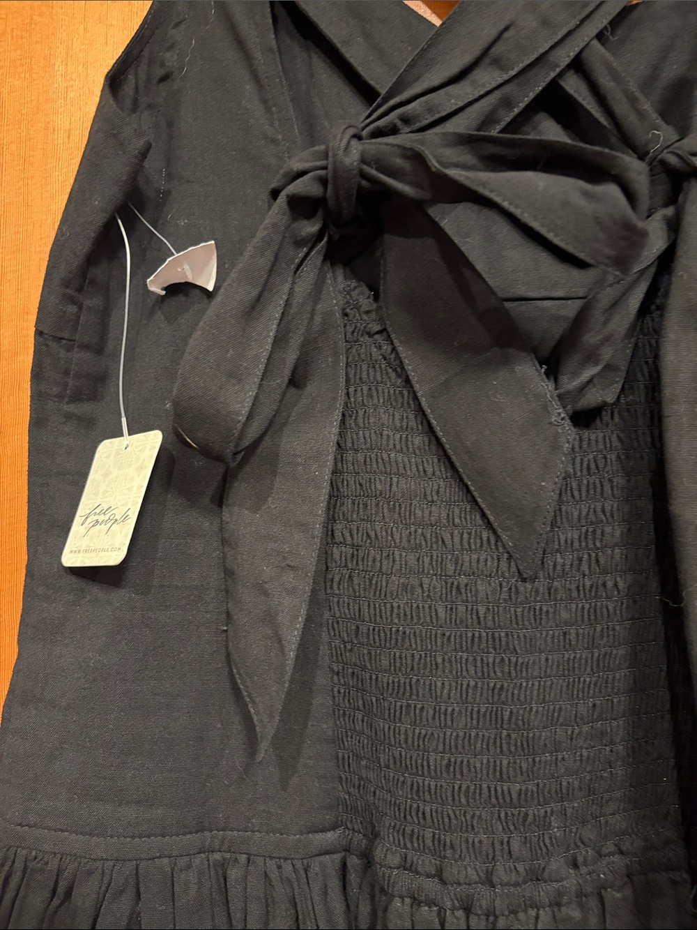 Free People Black Sleeveless Midi Dress with Pockets - Picture 4 of 5